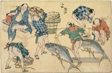 Straßenszenen neu veröffentlicht 4 Katsushika Hokusai Ukiyoe Ölgemälde